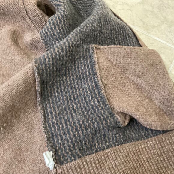VTG. Gap lambswool cardigan knit grandpa Sweater Men XL Brown pockets Bloke core - Picture 6 of 16